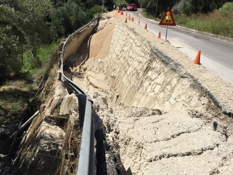 Landslide rehabilitation design of the Corfu – Achillion road